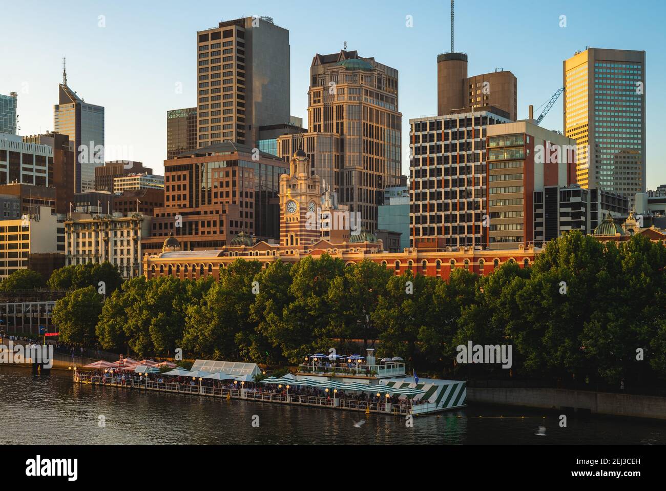 Melbourne City Business District (CBD) in victoria, Australien Stockfoto