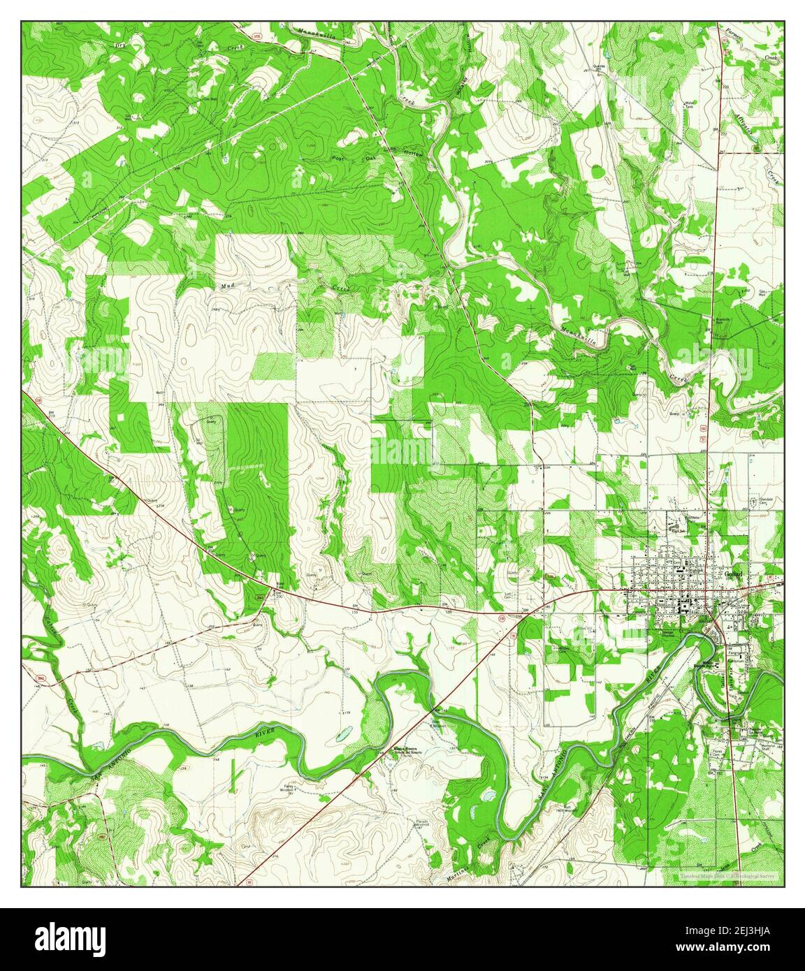 Goliad, Texas, Karte 1962, 1:24000, Vereinigte Staaten von Amerika von Timeless Maps, Daten U.S. Geological Survey Stockfoto