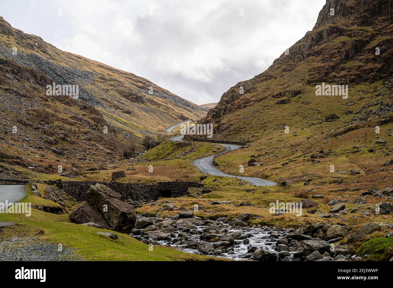 Honister Pass im Lake District Stockfoto