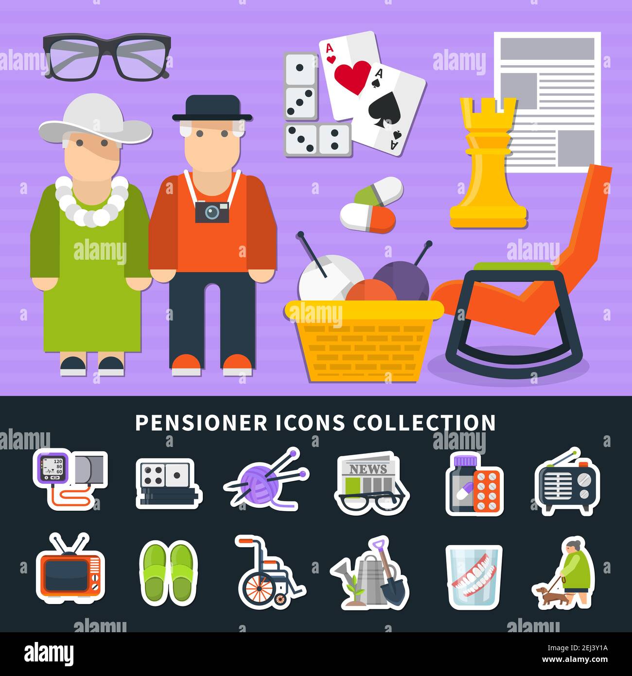Rentner Symbol Vektor Vektoren Stockfotos und -bilder Kaufen - Alamy