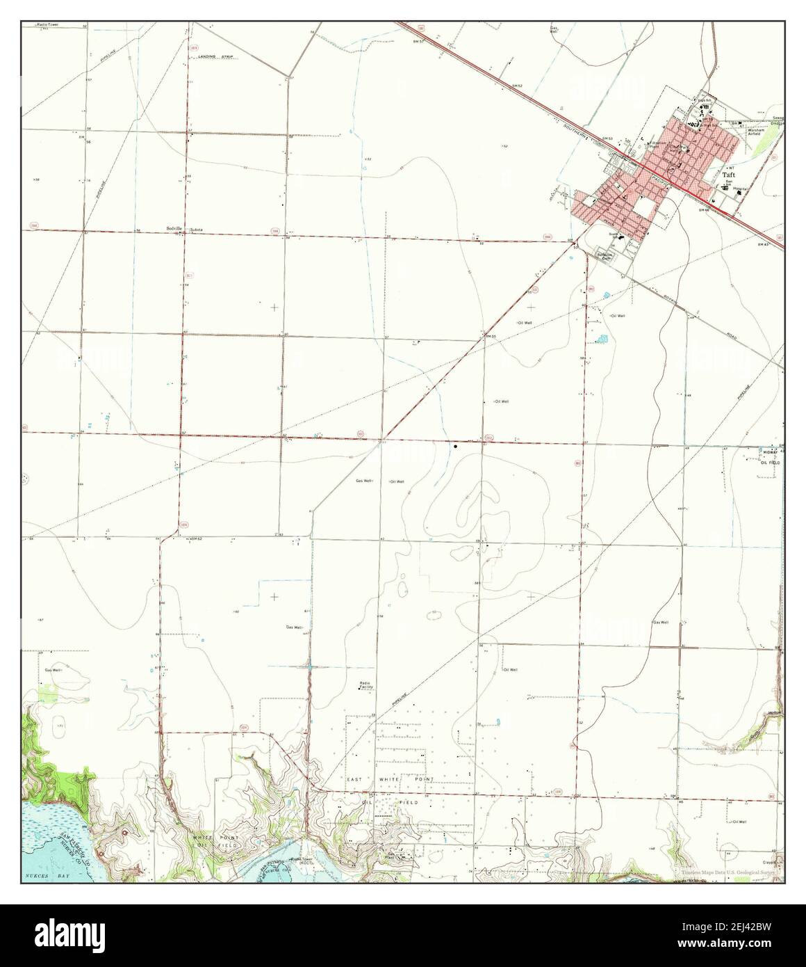 Taft, Texas, Karte 1969, 1:24000, Vereinigte Staaten von Amerika von Timeless Maps, Daten U.S. Geological Survey Stockfoto