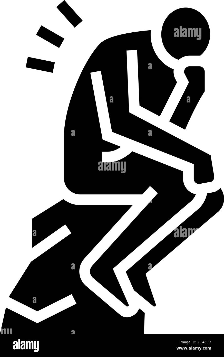 Denker Philosophie Glyphe Symbol Vektor Illustration Stock Vektor