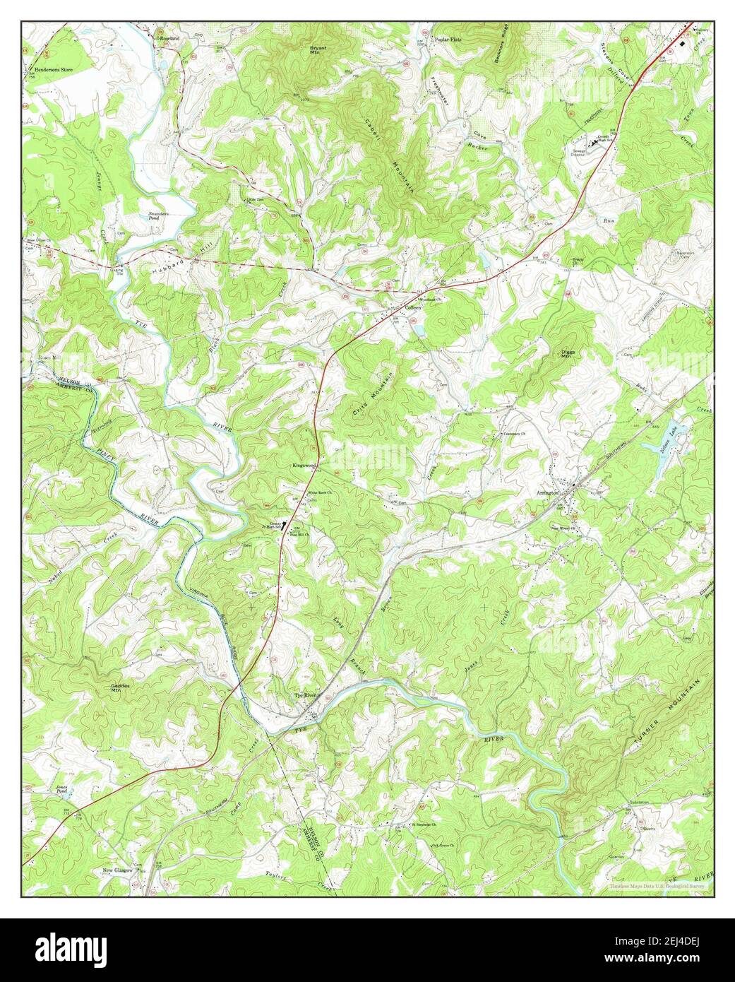 Arrington, Virginia, Karte 1969, 1:24000, Vereinigte Staaten von Amerika von Timeless Maps, Daten U.S. Geological Survey Stockfoto