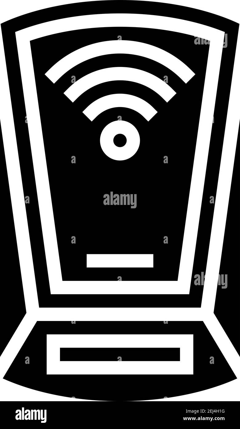 Abbildung des Symbols „Scanning rfid Device Glyph“ Stock Vektor