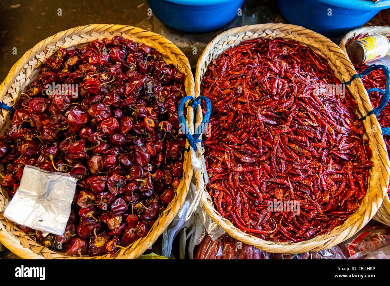 Chili aus nächster Nähe, Myitkyina, Kachin, Myanmar Stockfoto