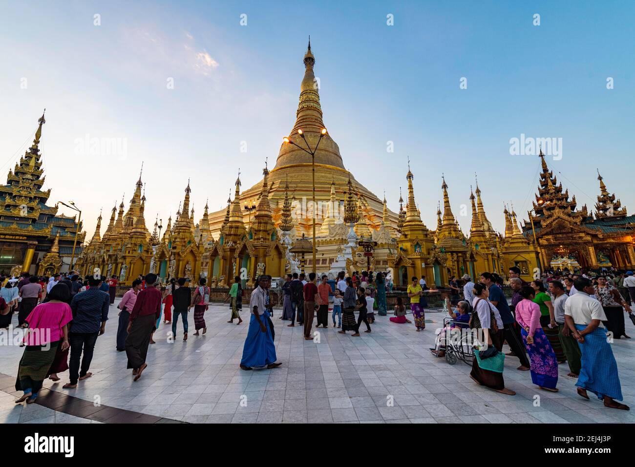 Shwedagon Pagode in Yangon, Myanmar Stockfoto