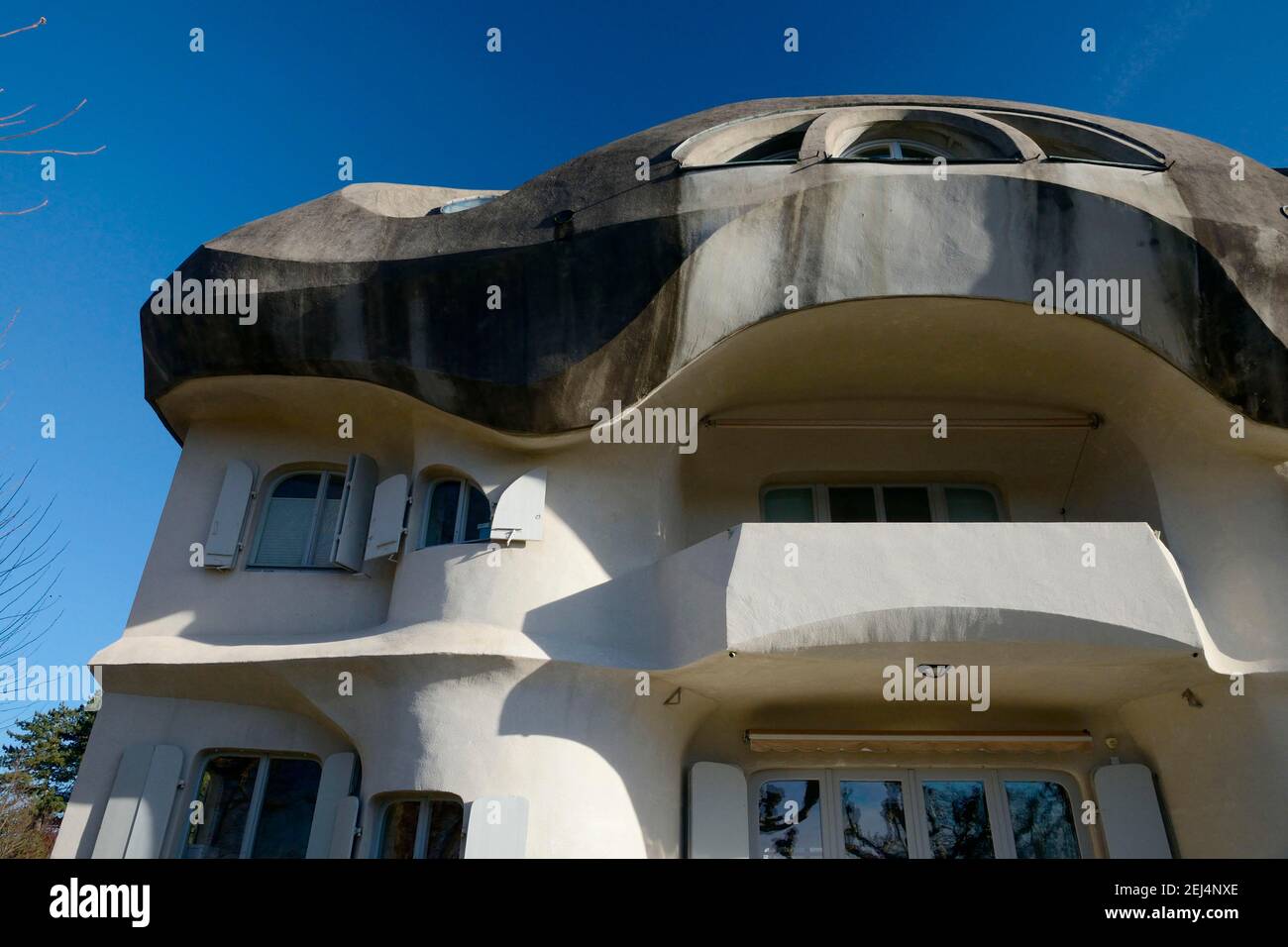 Wohnhaus, Architekt Rudolf Steiner, Anthroposophische Architektur, Goetheanum, Dornach, Kanton Solothurn, Schweiz Stockfoto