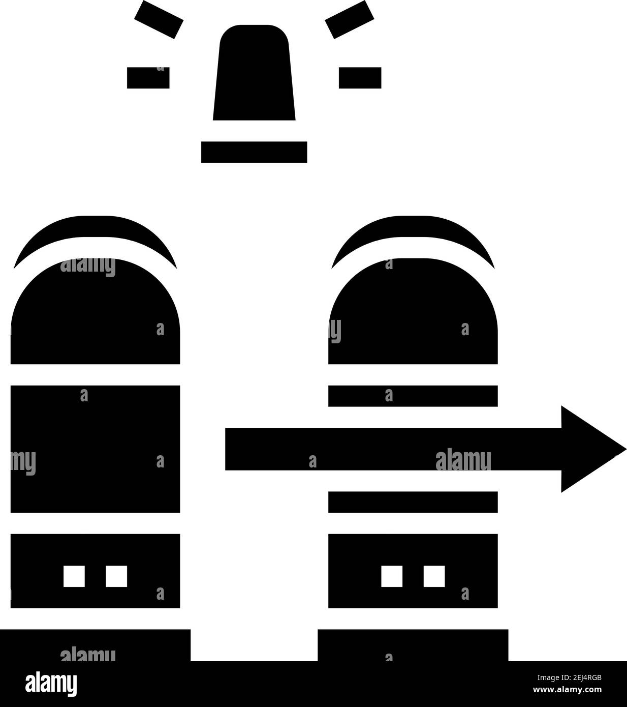 Technologie rfid für Zugang Glyphen Symbol Vektor Illustration Stock Vektor