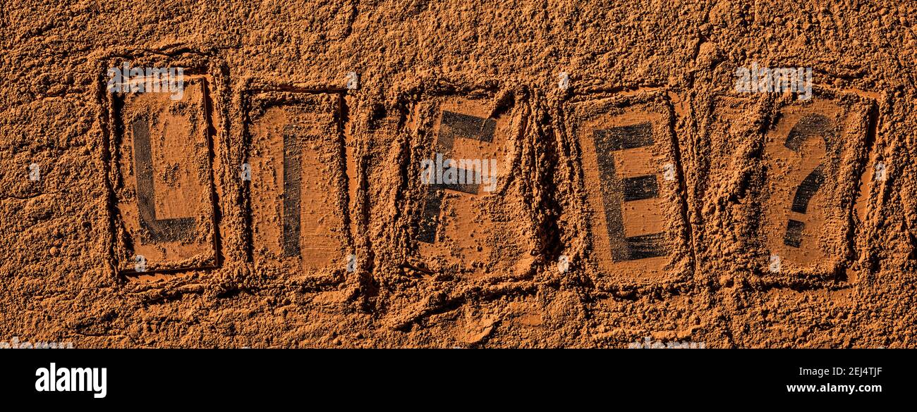 Life on Mars Konzept. Studioaufnahme Stockfoto