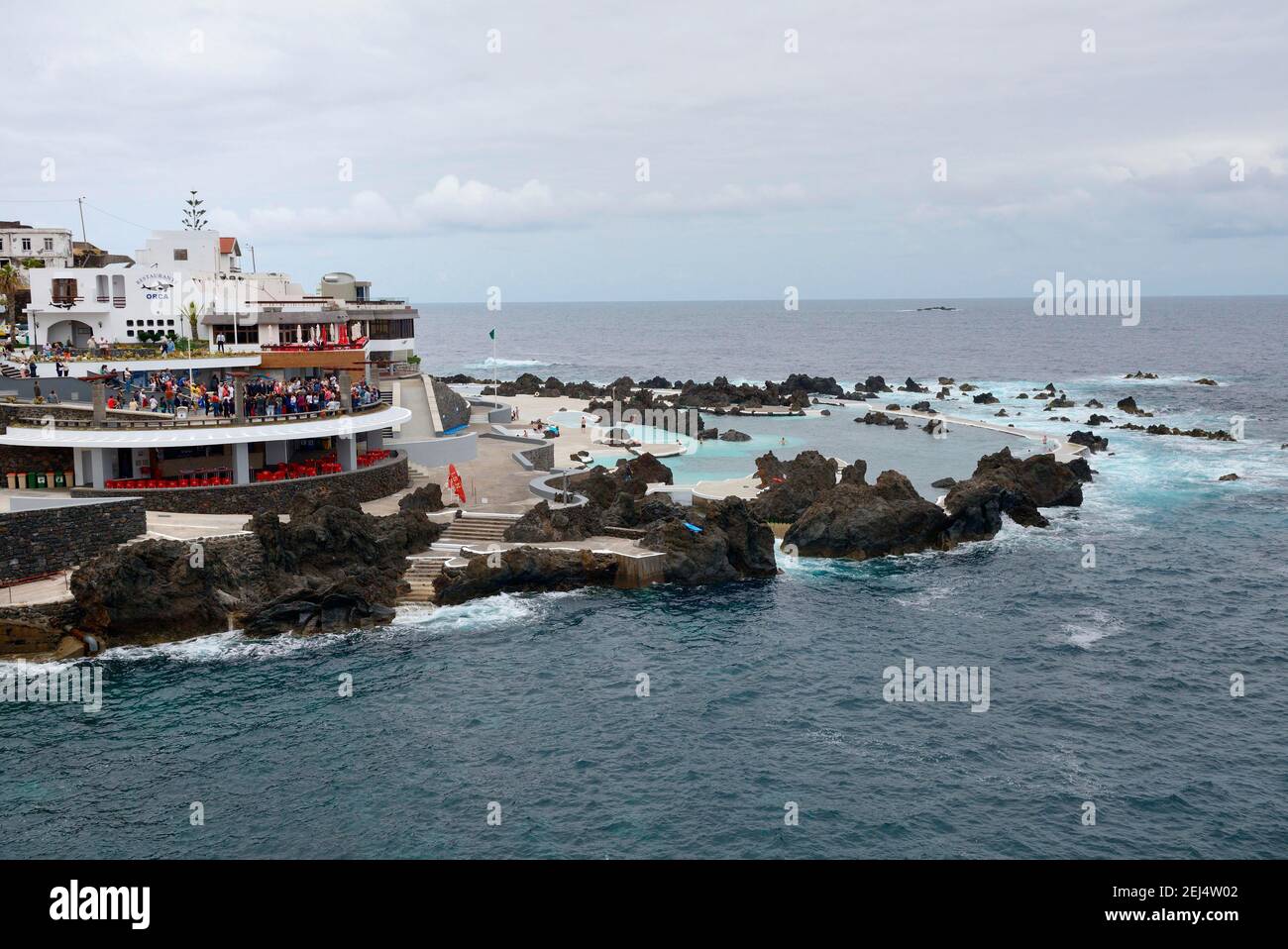 Porto Moniz, Meerwasserschwimmbad, Madeira, Portugal Stockfoto