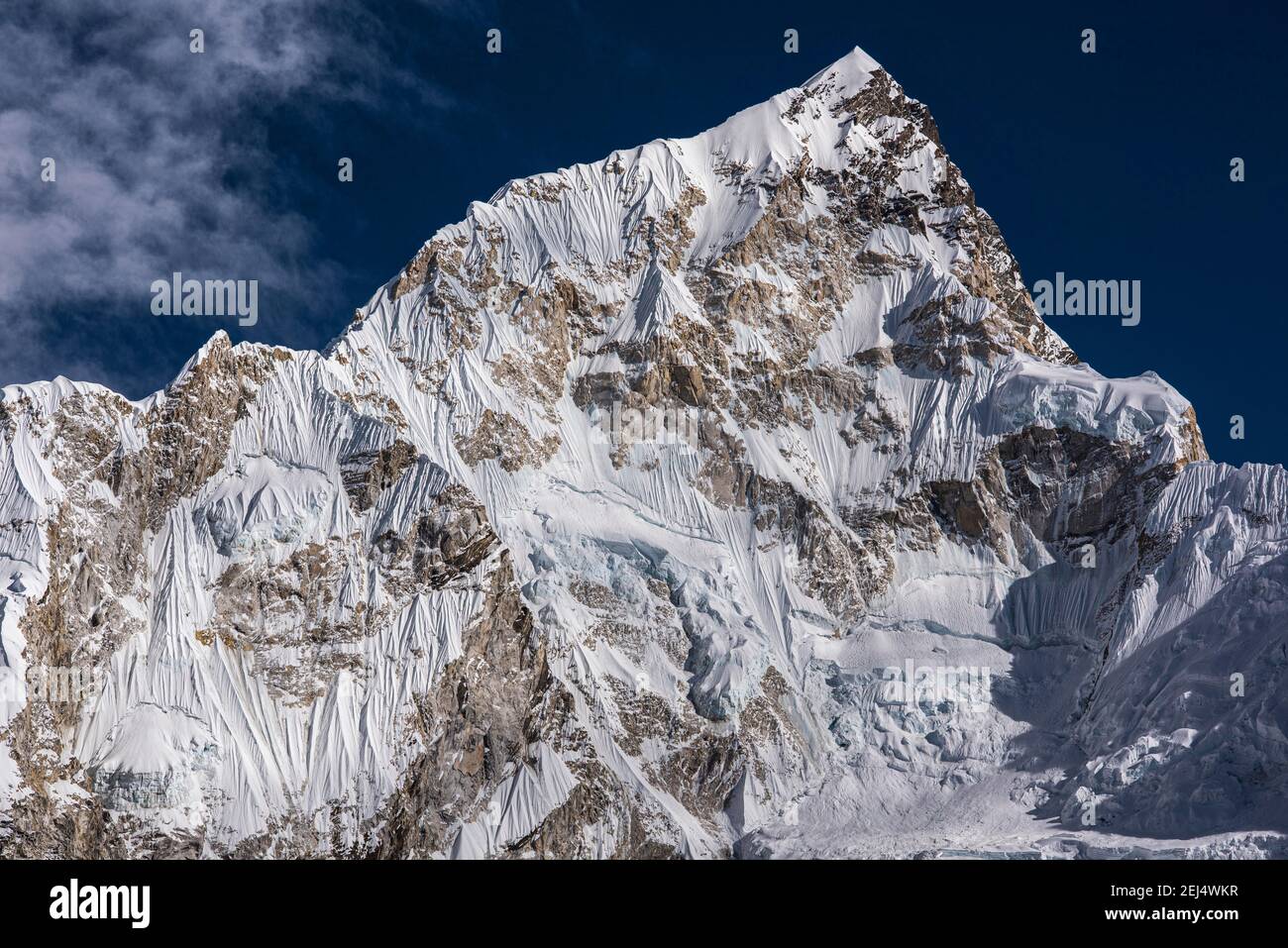 Blick von Kala Patthar auf Nuptse Westflanke, 7861 m, Sagarmatha National Park, Khumbu Himal, Himalaya, Nepal Stockfoto