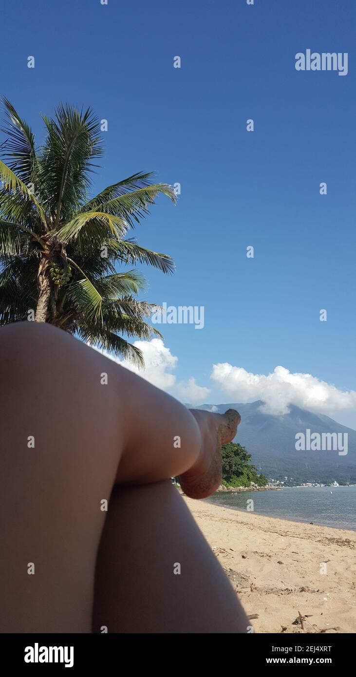 Passeio Pela praia no Verão Stockfoto