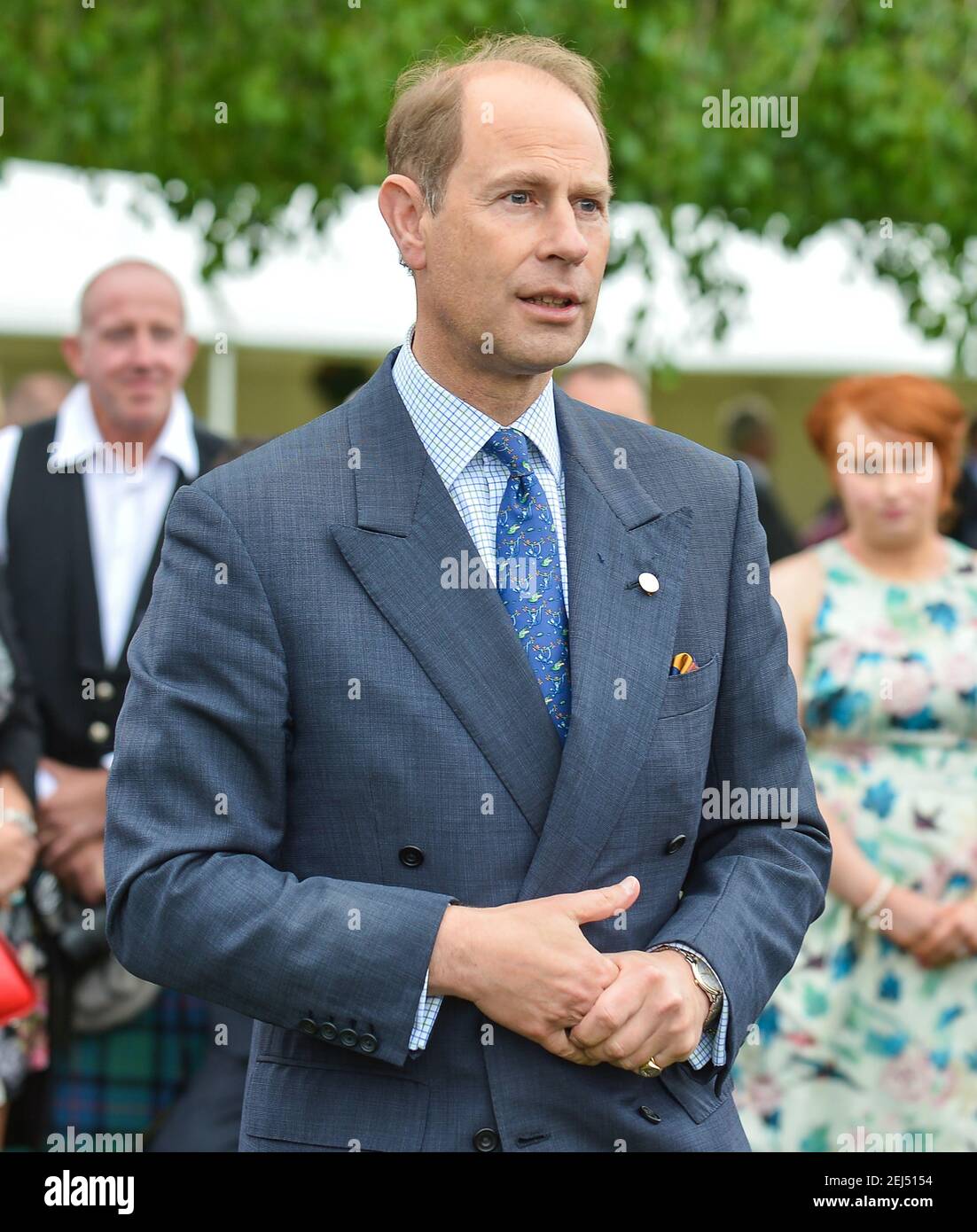 Prinz Edward, Earl of Wessex im Palace of Holyroodhouse, der offiziellen Residenz Ihrer Majestät der Königin in Schottland. Stockfoto