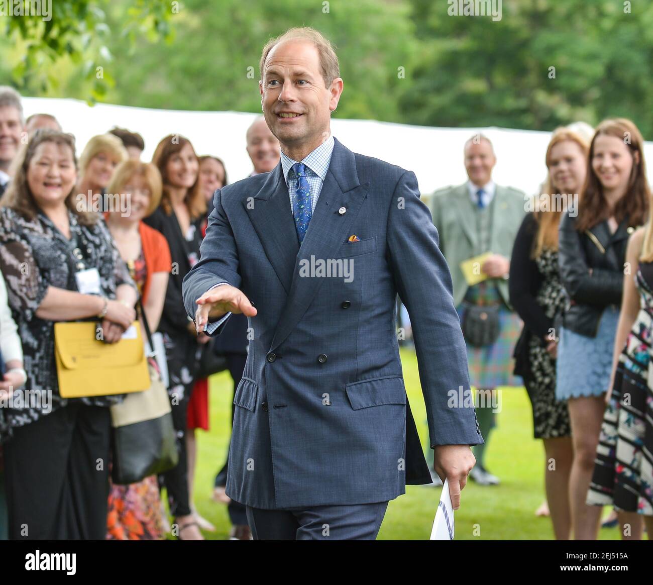 Prinz Edward, Earl of Wessex im Palace of Holyroodhouse, der offiziellen Residenz Ihrer Majestät der Königin in Schottland. Stockfoto