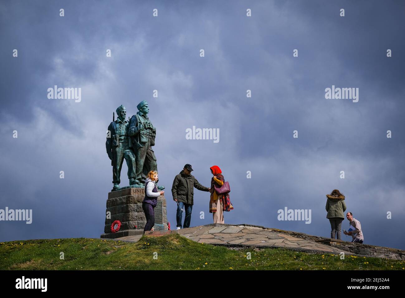 Die Commando Memorial in Lochaber in den schottischen Highlands. An die Männer des Original British Commando Kräfte gewidmet, während des Zweiten Weltkrieges. Stockfoto