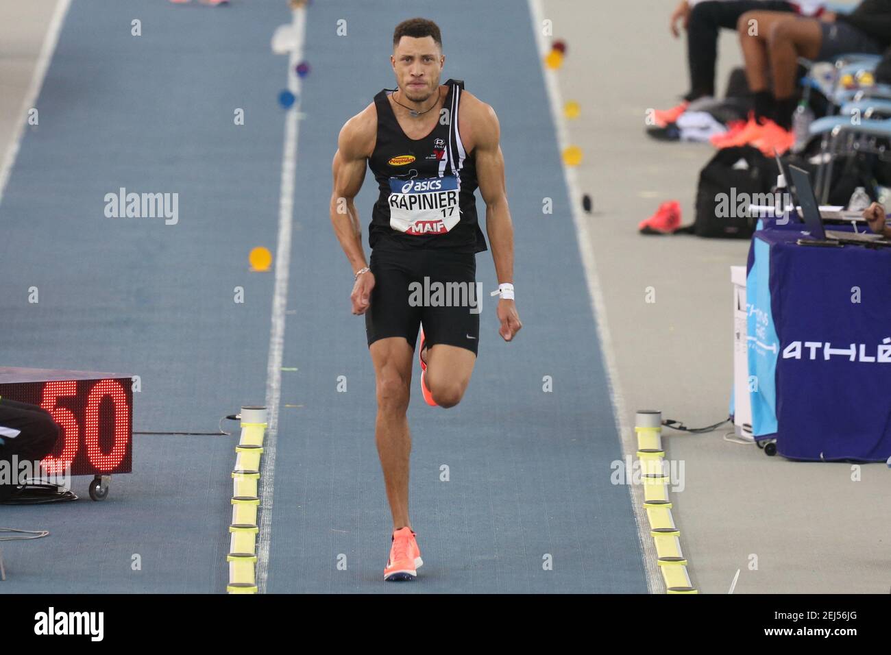 RAPINIER Yoann von Entente Franconville Cesame VA Then Finale Triple Jump Men während der französischen Leichtathletik-Hallenmeisterschaften 2021 am 20. Februar 2021 im Stadion Miramas Metropole in Miramas, Frankreich - Foto Laurent Lairys / ABACAPRESS.COM Stockfoto