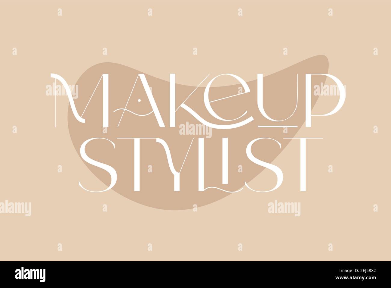 Make-up-Stylistin. Mode und Schönheit Zitate. Vektorgrafik. Typografie für Banner-, Poster- oder Bekleidungsdesign. Stock Vektor