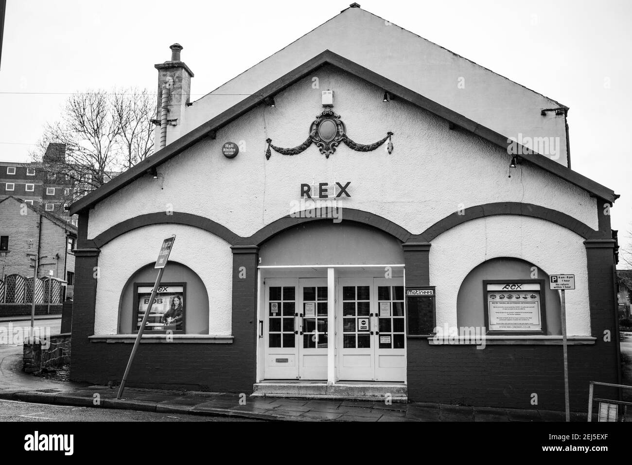 Das Rex Kino in Elland, Calderdale, in der Grafschaft West Yorkshire. Stockfoto