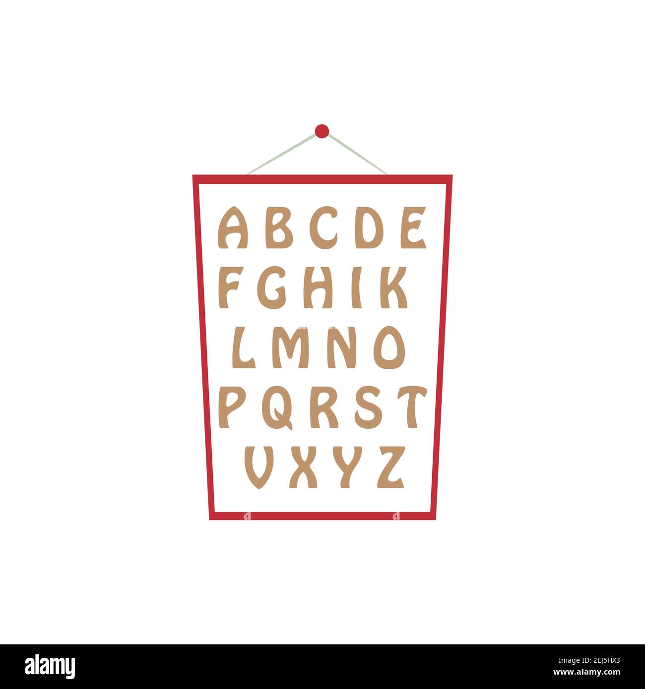 Buchstaben von A bis Z isoliert auf weißem Hintergrund. Vektor Clip Art