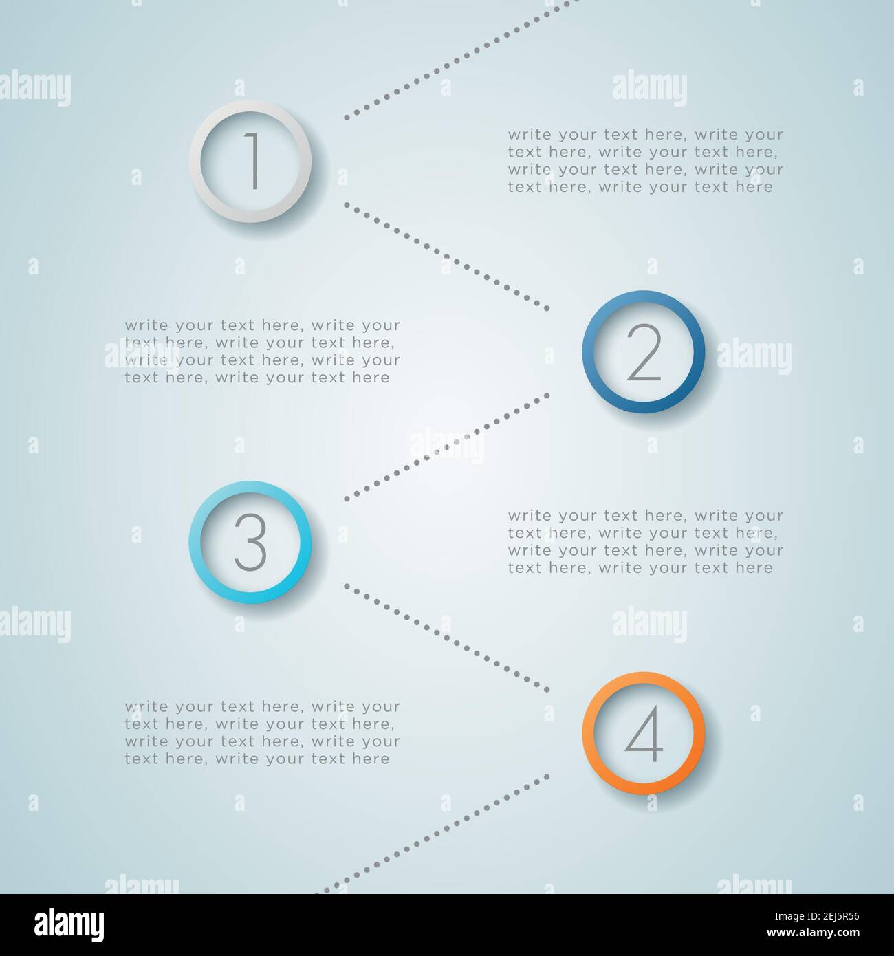 Infografik Nummerierte Schritte 6 Stock Vektor