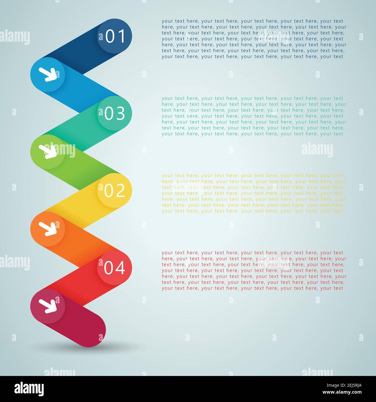 Anzahl Schritte 3D Infografik 1 bis 4 A Stock Vektor