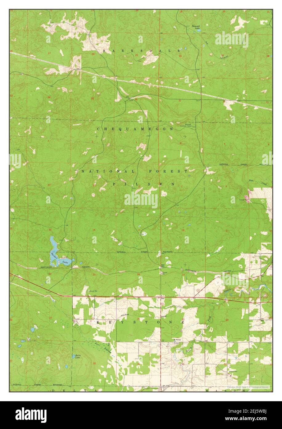 Ino, Wisconsin, Karte 1964, 1:24000, Vereinigte Staaten von Amerika von Timeless Maps, Daten U.S. Geological Survey Stockfoto