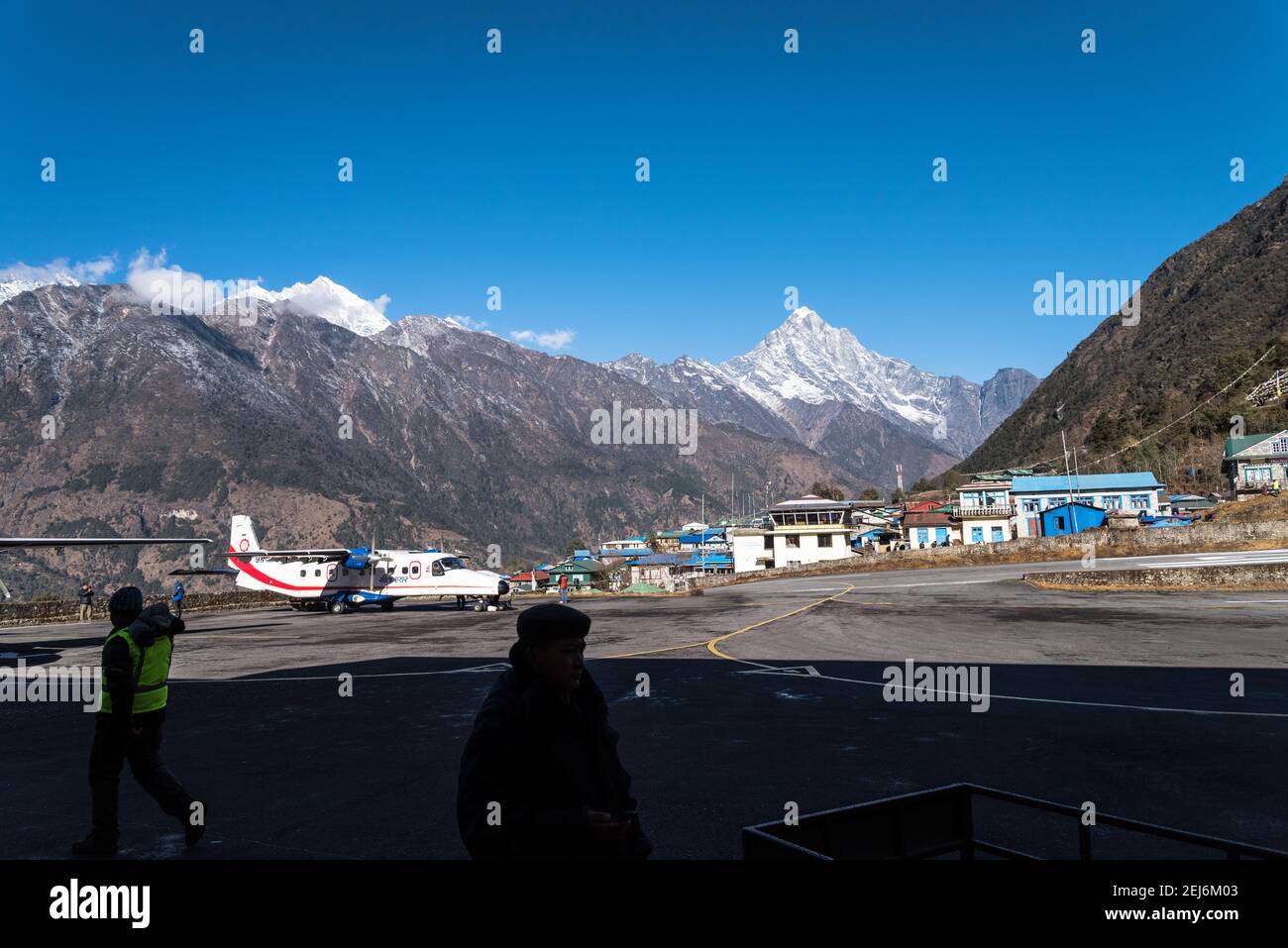 Kathmandu, Nepal, ist das Tor zu Himalaya, Everest und unendlichen Gipfeln, Parks und Abenteuern. Hier besuchte ich Kathmandu und den Sagarmatha Nationalpark Stockfoto