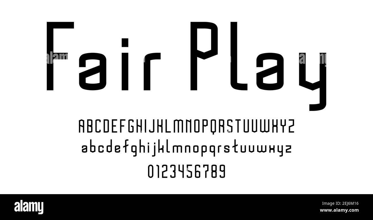 Satz von Alphabeten font Buchstaben und Zahlen moderne Vector Illustration Stock Vektor