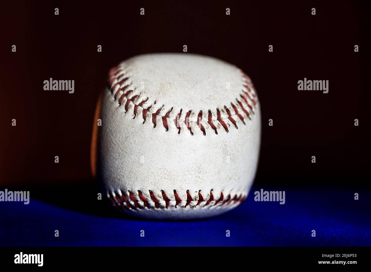 Ball für die Praxis Baseball, Lederbezug Stockfoto