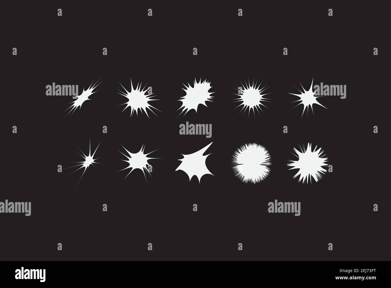 Universal Basic Vector Star Shapes Set Stock Vektor