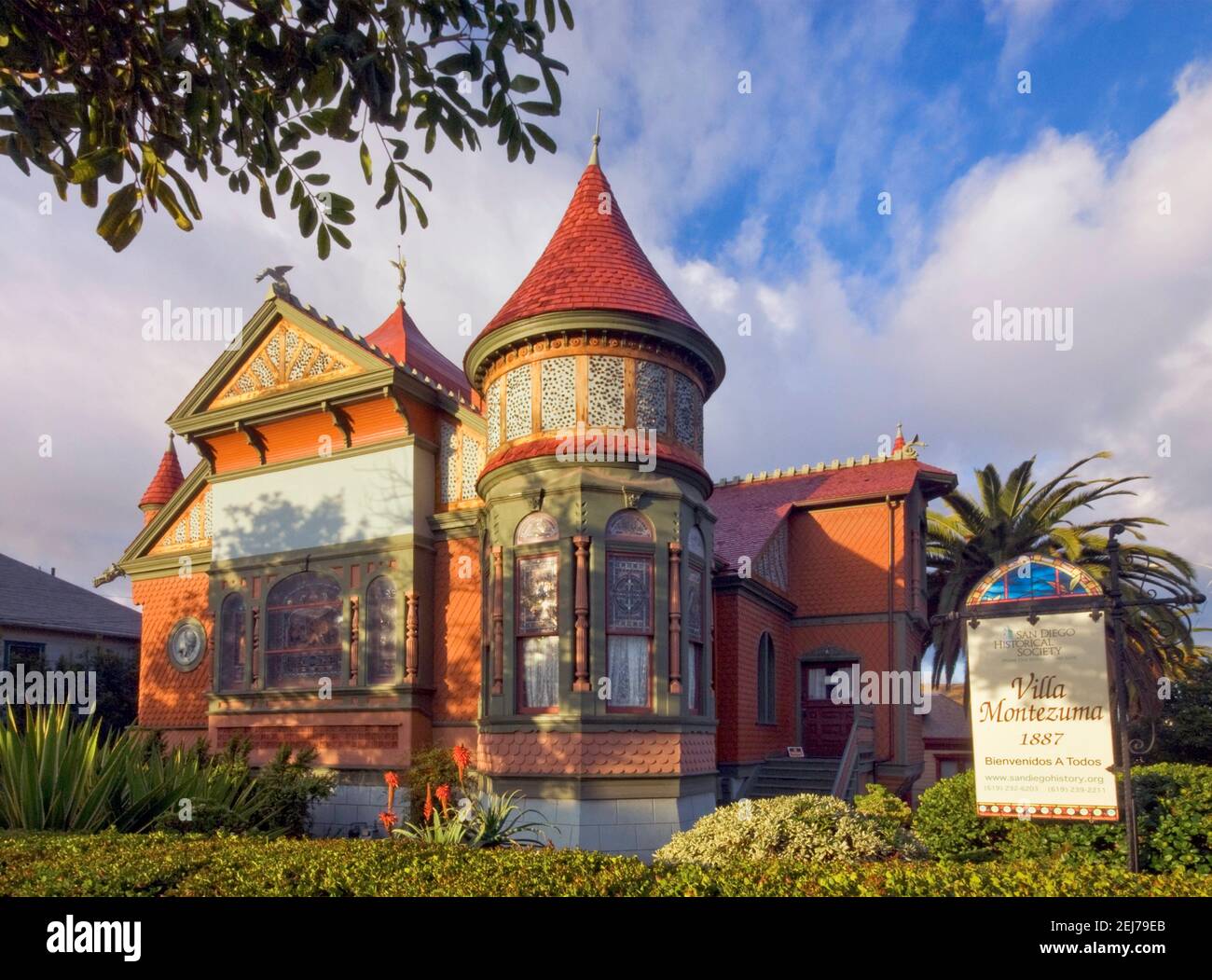 Villa Montezuma viktorianisches Herrenhaus in San Diego, Kalifornien, USA Stockfoto