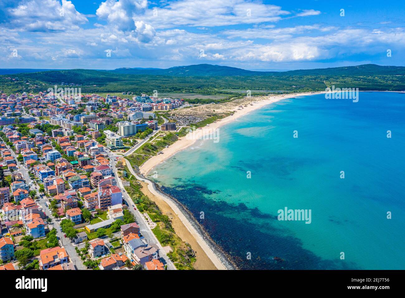 Nordstrand bei Primorsko in Bulgarien Stockfoto