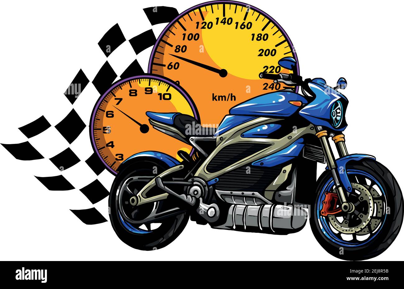 Ein Motorrad Racer sport Vector Illustration Design Stock Vektor
