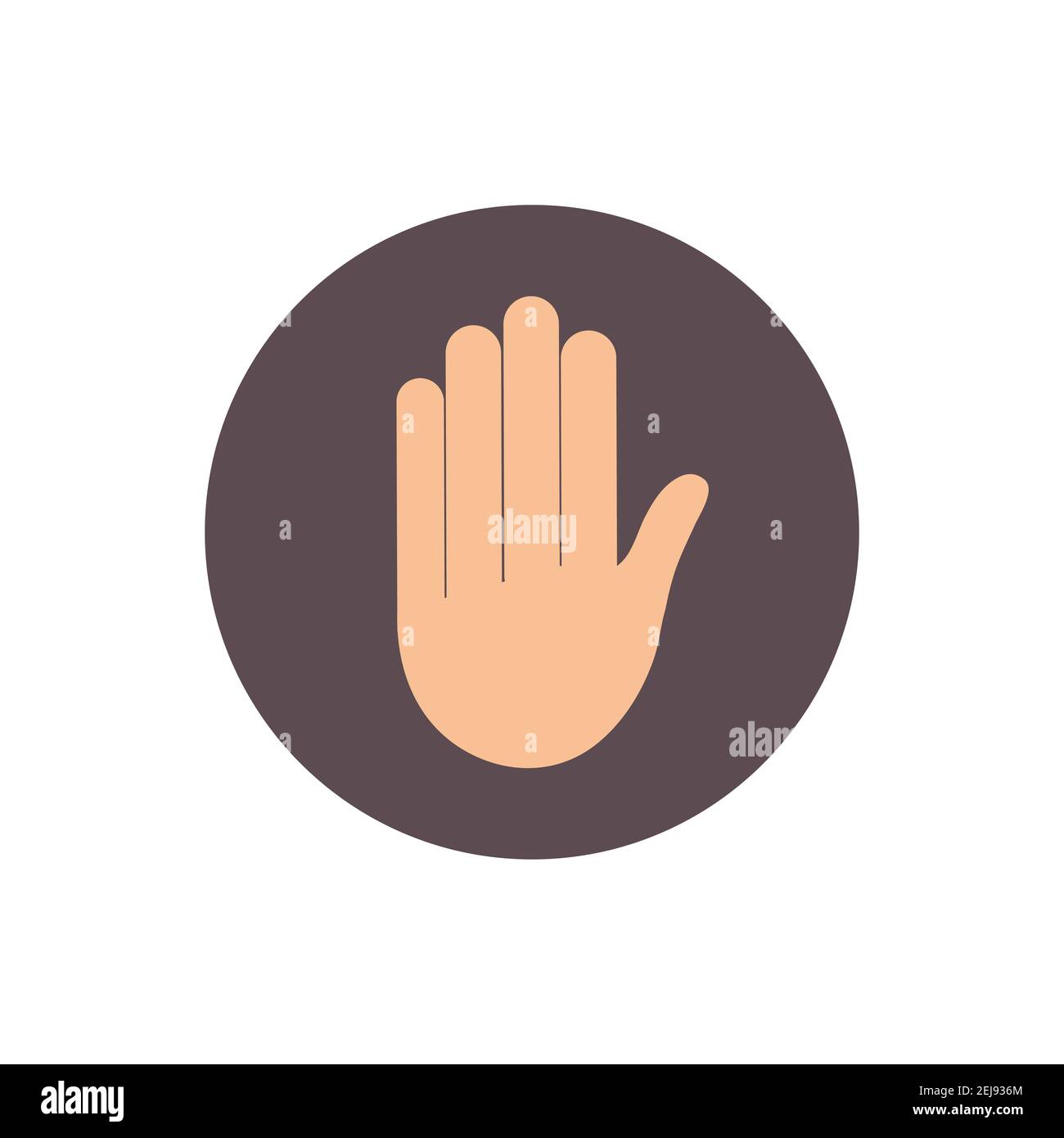 Handangehobene Symbol. zeichen Vektor-Illustration Stock Vektor