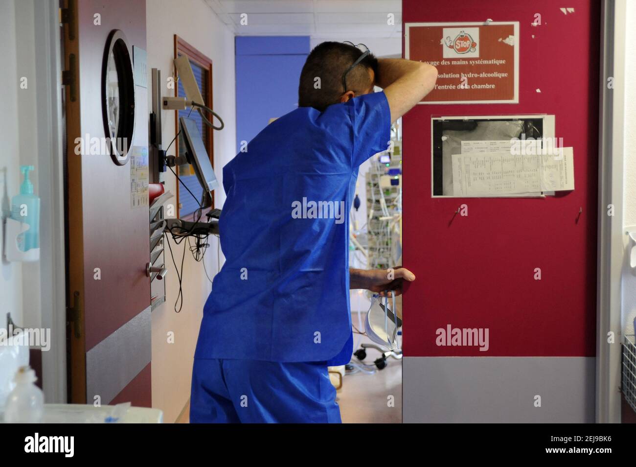 Covid-19 Todesfälle im Krankenhaus Stockfoto