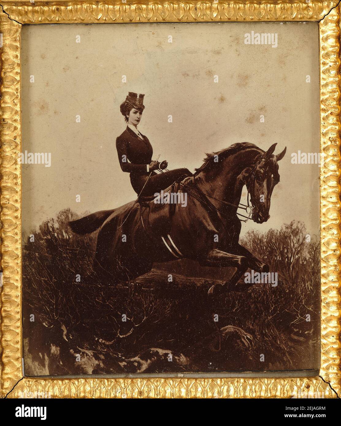 Kaiserin Elisabeth zu Pferd. Museum: PRIVATE SAMMLUNG. Autor: ANONYM. Stockfoto