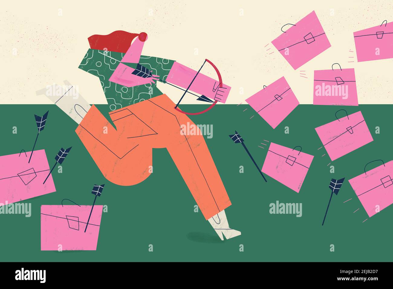 Konzept für die Jobsuche. Junge Erwachsene Frau verfolgt Jobangebote verzweifelt. Konzept zur Karriereentwicklung. Stockfoto