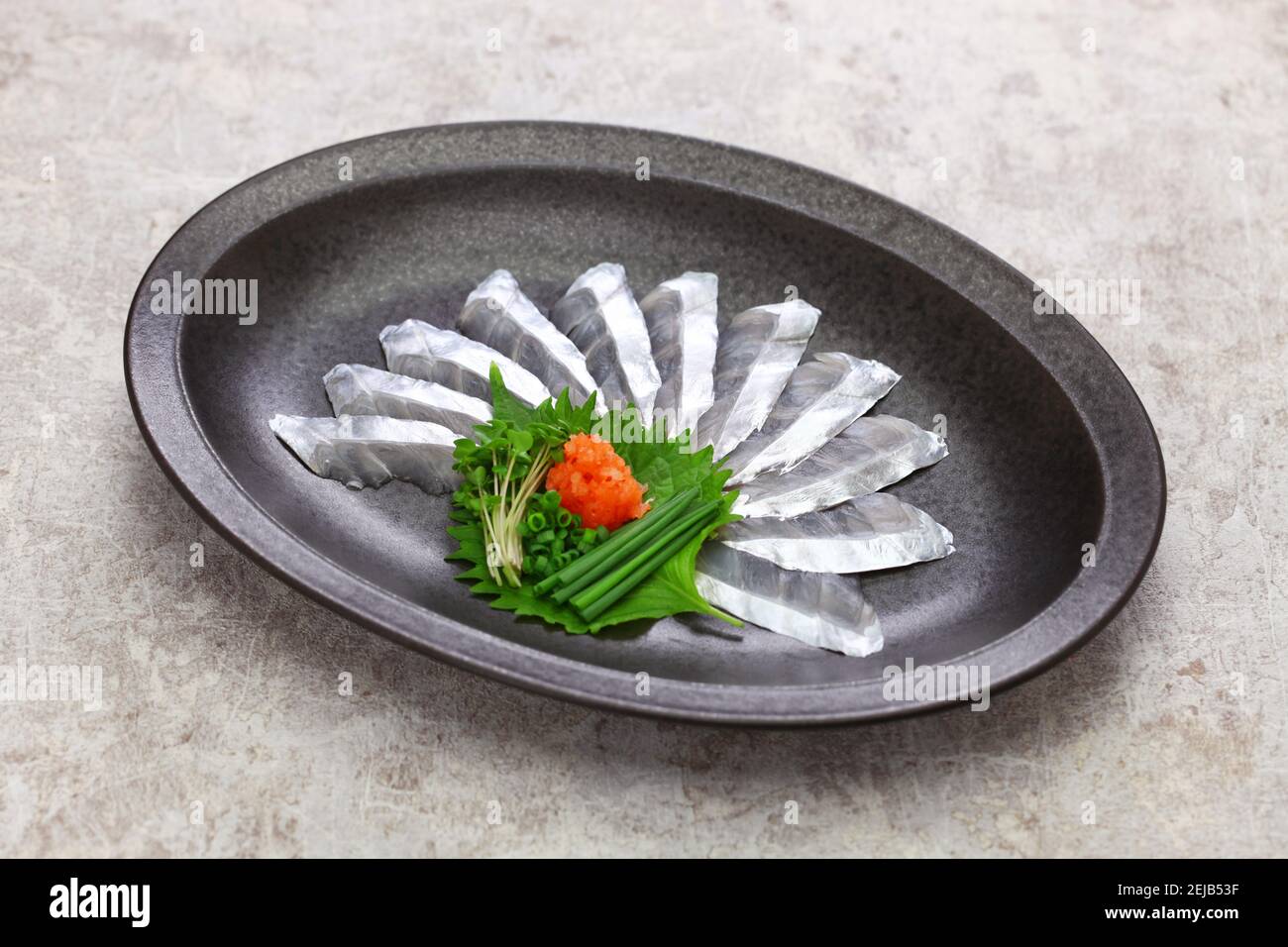 Cutlassfish ( Tachiuo ) Sashimi, japanische Küche Stockfoto