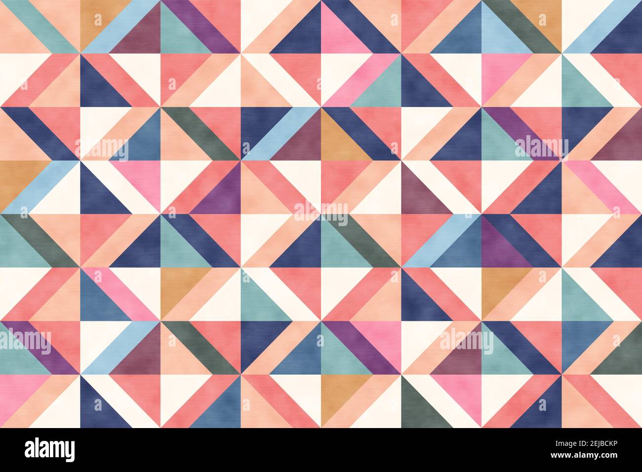 Geometrisches Nahtloses Art déco-Muster. Geometrisches abstraktes Muster mit bunten Rauten. Stockfoto