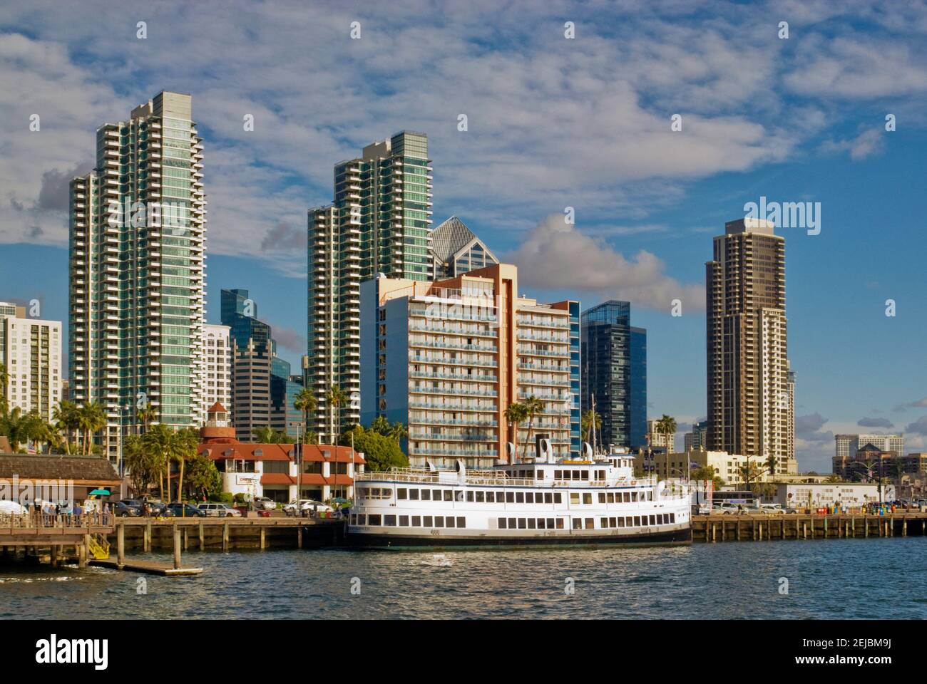 Lord Hornblower Ausflugsyacht bei Embarcadero in San Diego, Kalifornien, USA Stockfoto