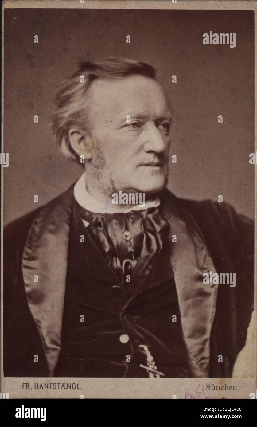 Porträt des Komponisten Richard Wagner (1813-1883). Museum: PRIVATE SAMMLUNG. Autor: Franz Hanfstaengl. Stockfoto