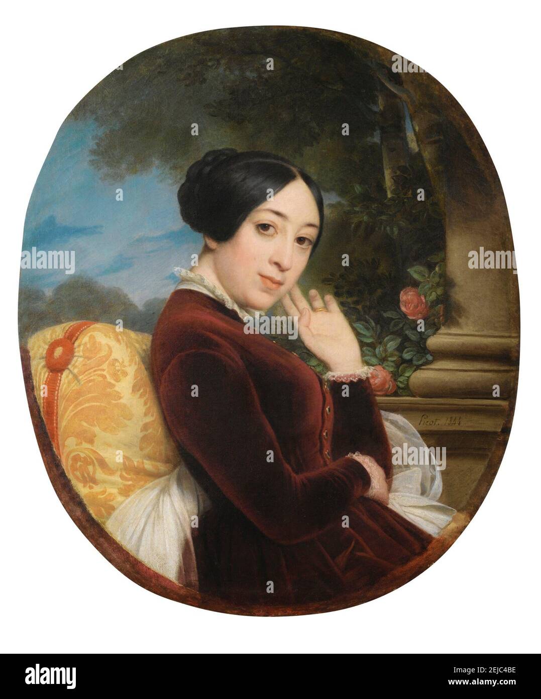 Porträt der Sängerin und Komponistin Pauline Viardot (1821-1910). Museum: PRIVATE SAMMLUNG. Autor: Francois-Edouard Picot. Stockfoto