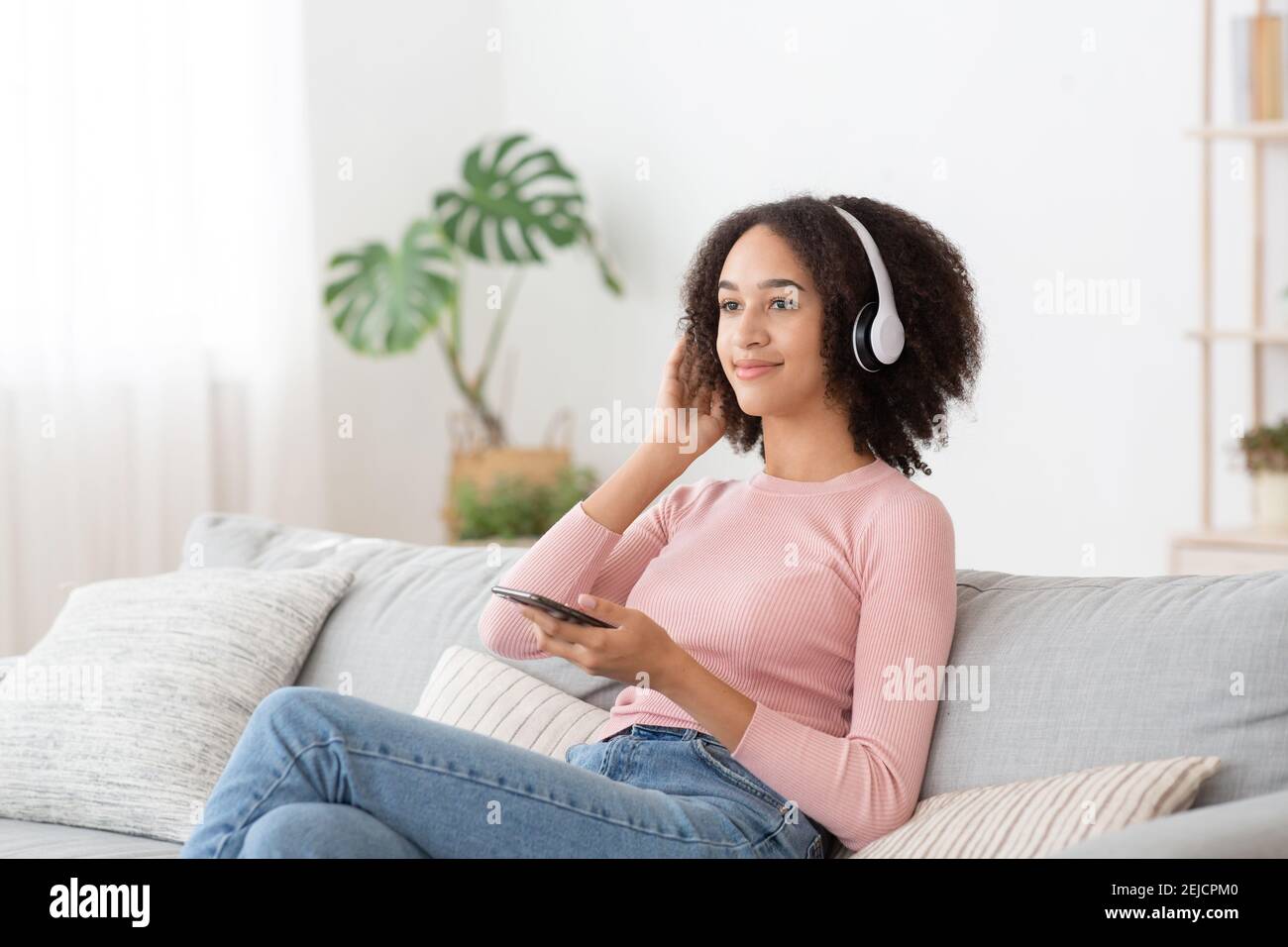 Lernen Sie neue Sprache, Online-Training und genießen Sie Songs Stockfoto