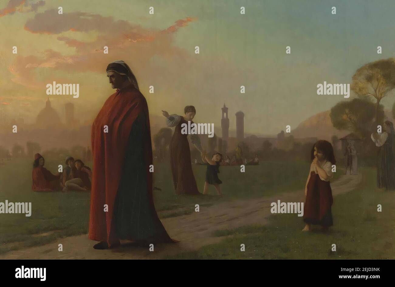 Dante (Er Hat Die Hölle Gesehen). Museum: PRIVATE SAMMLUNG. AUTOR: JEAN-LEON GEROME. Stockfoto