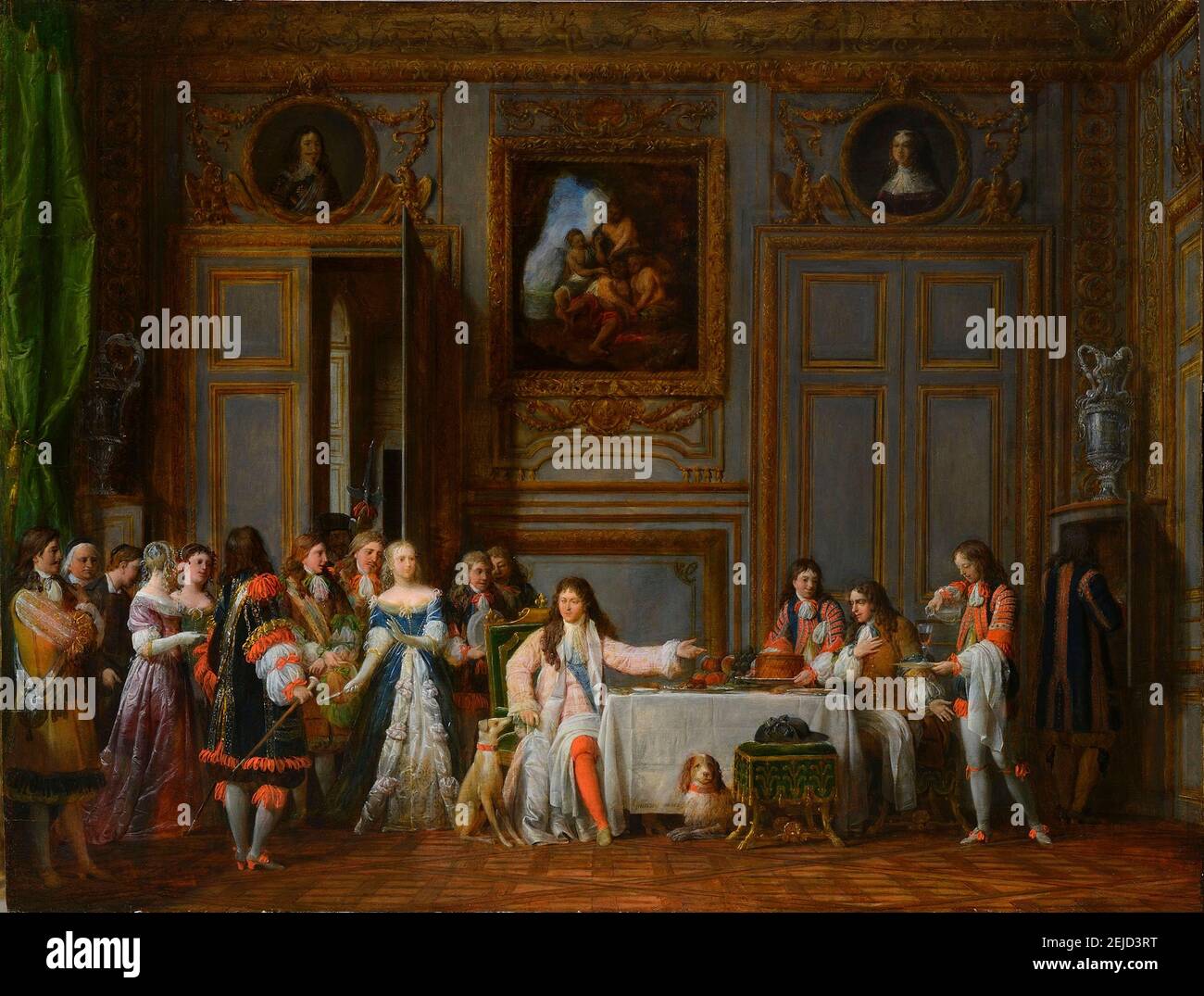 Molière von Louis XIV. Geehrt Museum: PRIVATE SAMMLUNG. Autor: Jean François Garneray. Stockfoto