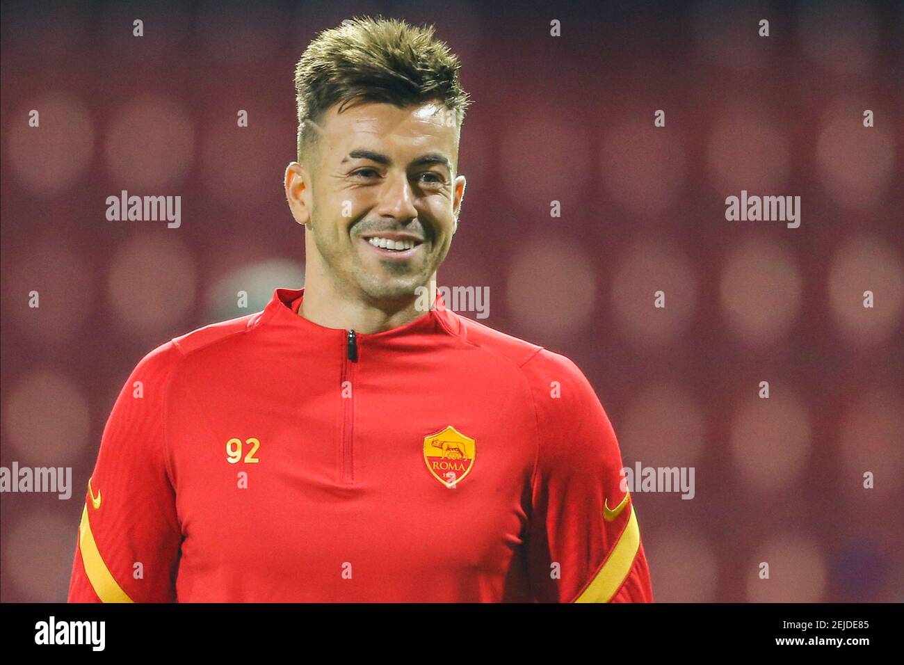 Roma italienischen Stürmer Stephan El Shaarawy während der Serie A Fußballspiel zwischen Benevento und AS Roma im Ciro Vigorito Stadium, Benevento, Italien, am 21. Februar 2021 Stockfoto