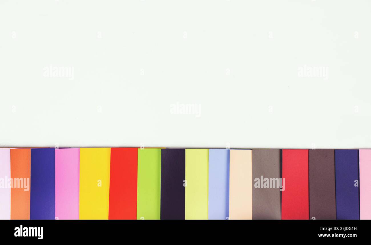 Farbmuster Beispiel Farbfeld. RGB. CMYK. Farbmuster Stock Foto. Stockfoto