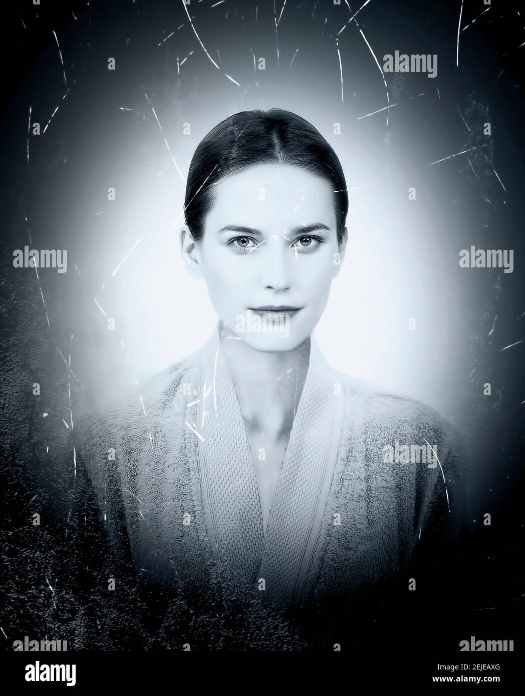 Altes Bild einer jungen Frau Stockfoto