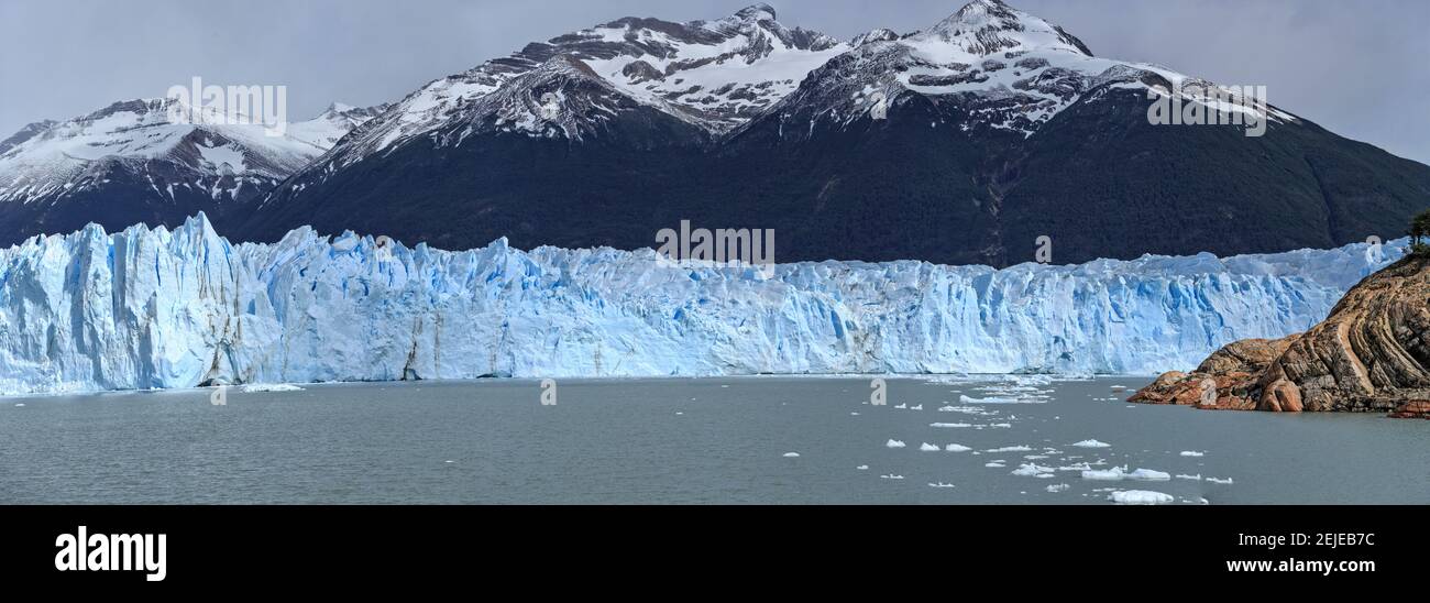 Perito Moreno Gletscher, Südpatagonisches Eisfeld, Los Glaciares Nationalpark, Patagonien, Argentinien Stockfoto