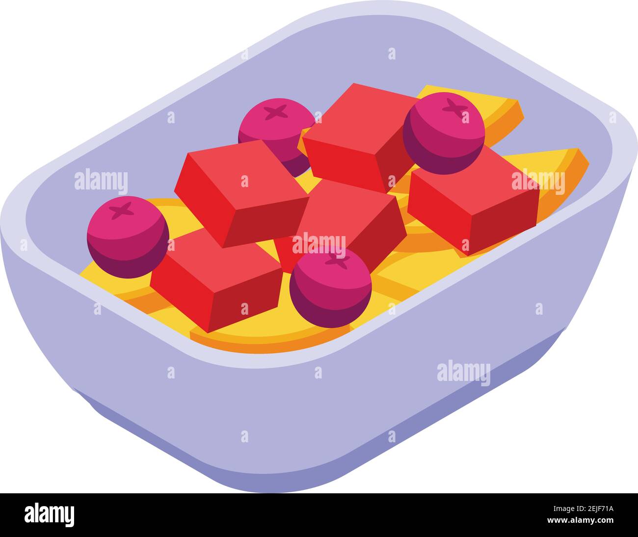 Symbol für Ebene Food Tray. Isometrisches Vektor-Symbol für Ebene Food Tray für Webdesign auf weißem Hintergrund isoliert Stock Vektor